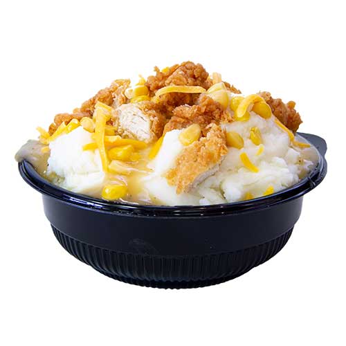 Potato Bowl Chicken Cheese Gravy Corn